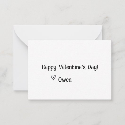 Kinderhockey Valentijnskaart voor de klas Notitiekaartje (Achterkant)