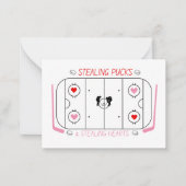 Kinderhockey Valentijnskaart voor de klas Notitiekaartje (Voorkant)