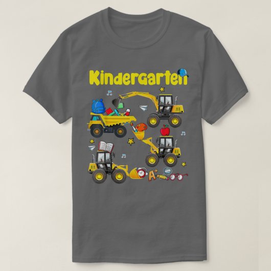 Kinderhoes voor de bouw van vrachtwagens eerste da t-shirt (Design voorkant)