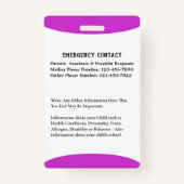 Kinderidentiteitskaart Identificatiekaart Jongen M Badge (Achterkant)