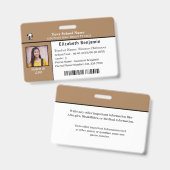 Kinderidentiteitskaart Student School Badge (Voor- en achterkant)