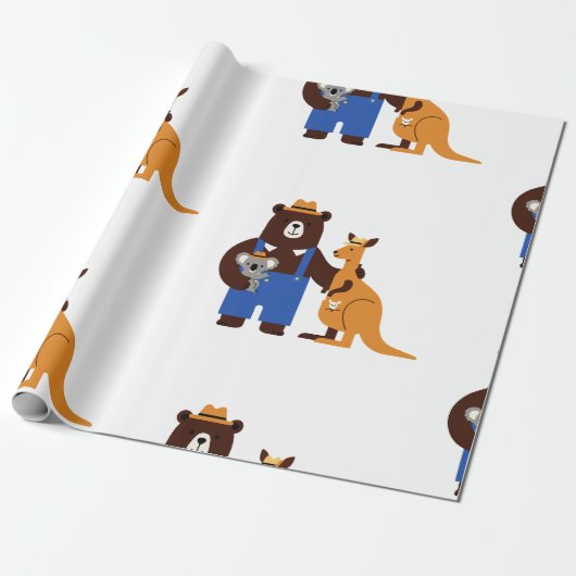 Kinderillustratie Cadeaupapier (Uitgerold)