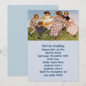 Kinderillustratie Schattigee partij Kaart (Voorkant / Achterkant)