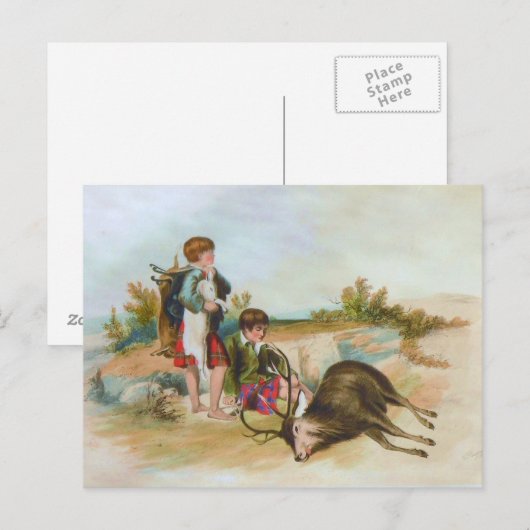 Kinderjacht in Schotland Briefkaart (Voorkant / Achterkant)