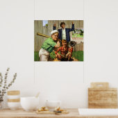  kinderjongens Sport Baseball Player Game Poster (Keuken)