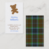 Kinderkaart Contactkaartje (Voorkant / Achterkant)