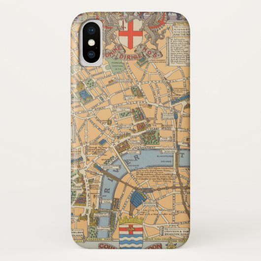 Kinderkaart van Londen, Engeland Case-Mate iPhone Case (Achterkant)