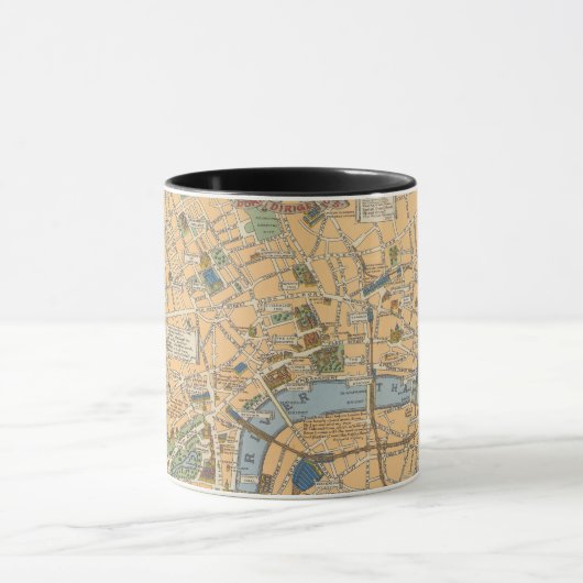 Kinderkaart van Londen, Engeland Mok (Midden)