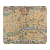 Kinderkaart van Londen, Engeland Snijplank (Voorkant)