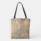 Kinderkaart van Londen, Engeland Tote Bag (Achterkant)
