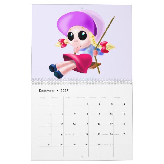 Kinderkalender met Leuke Illustraties Kalender (Dec 2027)
