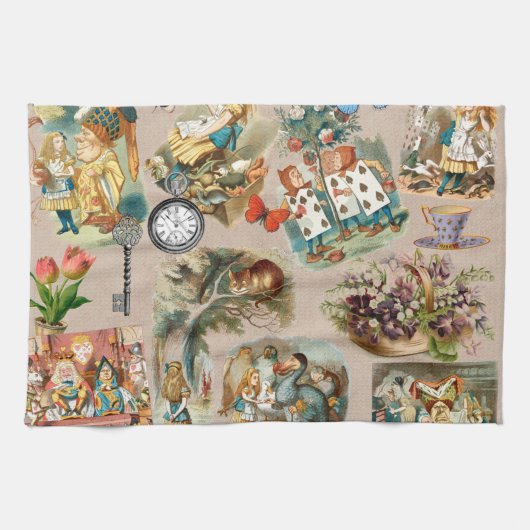 Kinderkamer Alice Kleurig 1800s Klassieke Wonderla Theedoek (Horizontaal)