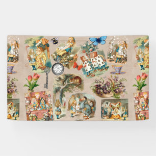 Kinderkamer Alice Kleurig Klassiek Wonderland 1800 Spandoek