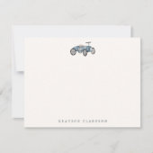 Kinderkamer kaart met vintage raceauto (Voorkant)
