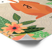 kinderkamer kind poster monogram vos bloemen (Hoek)