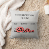 Kinderkamer Lieveheersbeestjes aangepaste naam gri Kussen (Deken)