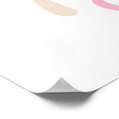 kinderkamer muur kunst nummer roze baby meisje poster (Hoek)