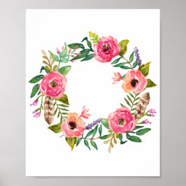 Kinderkamer muurdecoratie voor meisjes, botanisch  poster