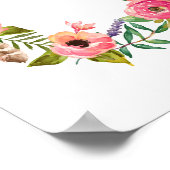 Kinderkamer muurdecoratie voor meisjes, botanische poster (Hoek)