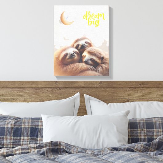 Kinderkamer muurkunst - Canvasprint - Droom groot Canvas Afdruk (Insitu (Slaapkamer))