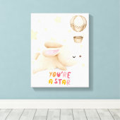 Kinderkamer muurkunst - Canvasprint - Jij bent een Canvas Afdruk (Insitu (Houten vloer))