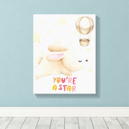 Kinderkamer muurkunst - Canvasprint - Jij bent een Canvas Afdruk (Insitu (Houten vloer))