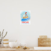 Kinderkamer poster met zeilboot voor jongetje (Keuken)