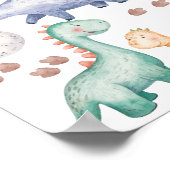 Kinderkamer print Kleurrijke dinosauriën poster (Hoek)