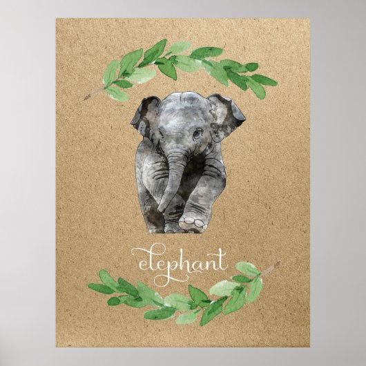 Kinderkamer print olifant jongens (Voorkant)