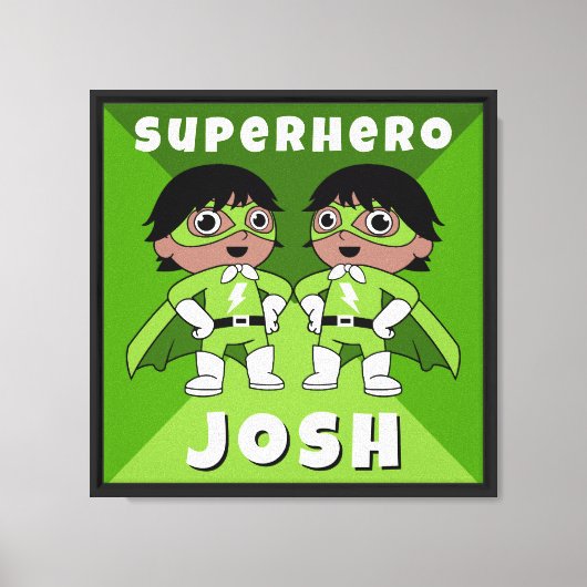 Kinderkamer Superheld Kunst Canvas Afdruk (Voorkant)