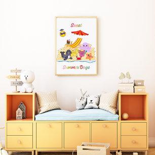 Kinderkamer "Sweet Summer Day" Poster Zomer Kinder