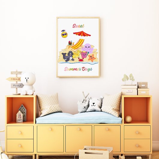 Kinderkamer "Sweet Summer Day" Poster Zomer Kinder