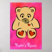 Kinderkamer Teddy Bear Poster (Voorkant)