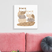 Kinderkamer Uil Modern Neutraal Canvas Kunst (Insitu (Woonkamer))