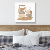 Kinderkamer Uil Modern Neutraal Canvas Kunst (Insitu (Slaapkamer))