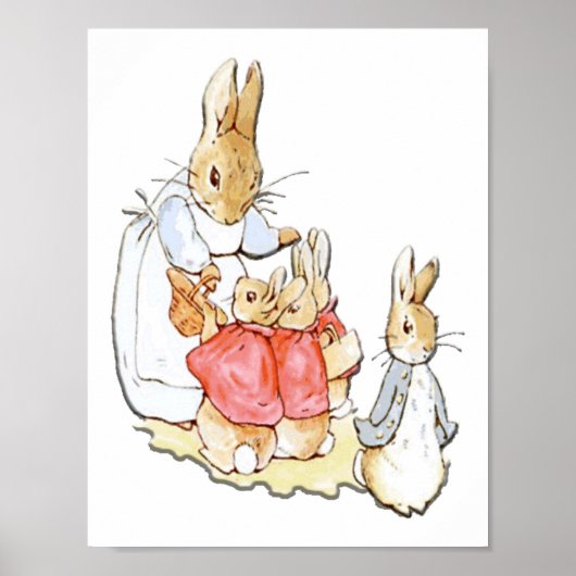 Kinderkamerfiguren Peter Rabbit Beatrix Potter Poster (Voorkant)