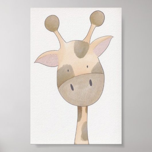 Kinderkamerposter - Giraffe Poster (Voorkant)