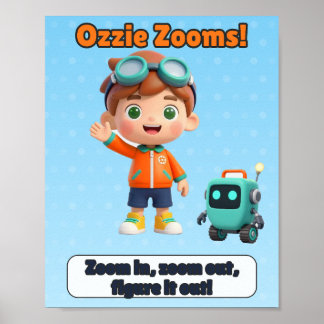 Kinderkamerposter - Inzoomen, Uitzoomen, Begrijp h Poster