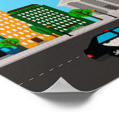 Kinderkamerposter politiewagen voor kinderen Voert Poster (Hoek)