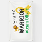 kinderkanker aangepaste naam Banner Outdoor Sign (Verticaal)