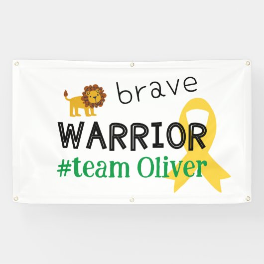 kinderkanker aangepaste naam Banner Outdoor Sign (Horizontaal)