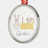 kinderkanker. Aangepaste naam.brave. Keramische or Metalen Ornament (Links)