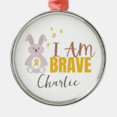kinderkanker. Aangepaste naam.brave. Keramische or Metalen Ornament (Voorkant)