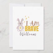 kinderkanker. Aangepaste naam. dapper. Uitnodiging (Voorkant)