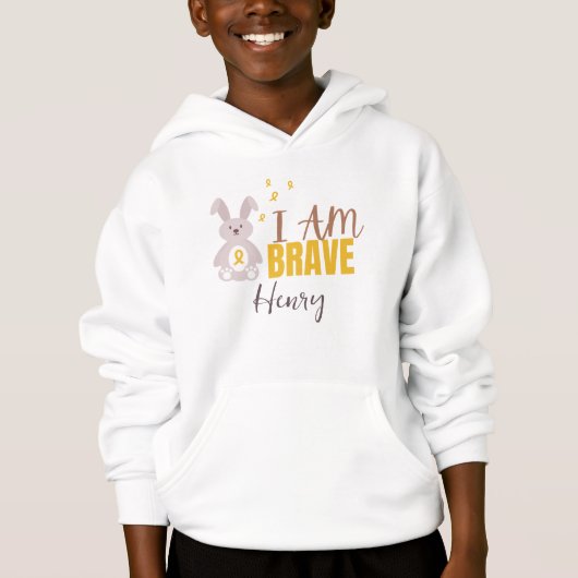 kinderkanker. Aangepaste naam.kinder Pullover Hood (Voorkant)