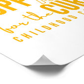 kinderkanker aangepaste naam ondersteuning genezen poster (Hoek)