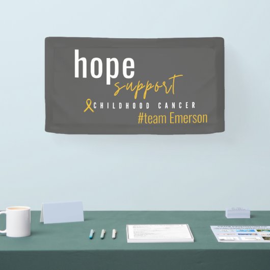 kinderkanker Aangepaste #team naam Banner (Beurs)
