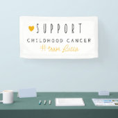 kinderkanker. Aangepaste #team naam.Banner onderst Spandoek (Beurs)