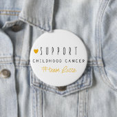 kinderkanker. Aangepaste #team naam. Button (In situ)