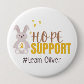 kinderkanker. Aangepaste #team naam Buttonnen Ronde Button 4,0 Cm (Voorkant)
